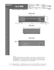 Sony SLV-N99 Dimensions Diagram