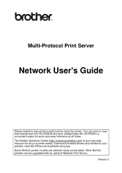 Brother International HL 5170DN Network Users Manual - English
