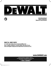 Dewalt DWS716XPS Instruction Manual