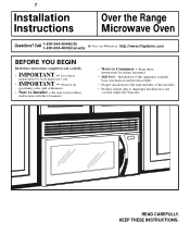 Frigidaire FMV157GQ Installation Instructions