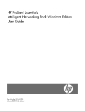 HP Intel Pro/100 HP ProLiant Essentials Intelligent Networking Pack - Windows Edition User Guide