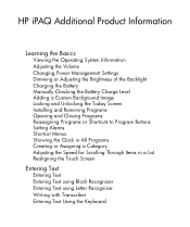 HP Rx1955 HP iPAQ rx1950 Pocket PC Series Additional Product Information