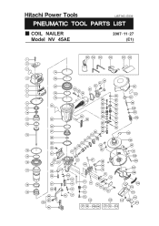 Hitachi NV45AES Parts List