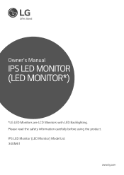 LG 34UM61-P Owners Manual