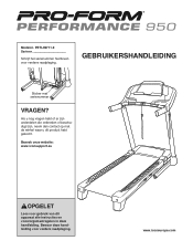 ProForm Performance 950 Treadmill Dutch Manual