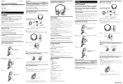 Sony MDR-NC6 Operating Instructions