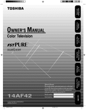 Toshiba 14AF42 Owners Manual