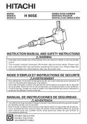Hitachi H90SE Instruction Manual