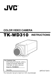 JVC TK-WD310U Instructions