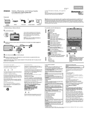 Lenovo E40-30 Laptop Safety, Warranty and Setup guide - Lenovo E40-xx Notebook
