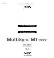 NEC LCDMT1035 User Manual