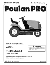 Poulan PB195A42LT Parts List