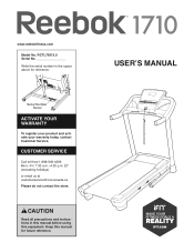 Reebok 1710 Treadmill User Manual