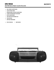Sony CFS-W338 Marketing Specifications