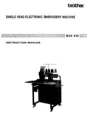 Brother International BAS-415 Instruction Manual - English