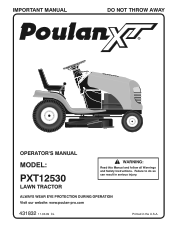 Poulan PXT12530 User Manual