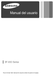 Samsung SF-650 User Manual (user Manual) (ver.1.00) (Spanish)