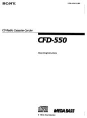 Sony CFD-550 Primary User Manual
