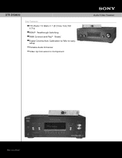 Sony STR-DG800 Marketing Specifications