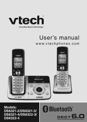 Vtech Five Handset Expandable Cordless Phone System with BLUETOOTH® Wireless Technology User Manual (DS6321-3 + 2 DS6301 User Manual)