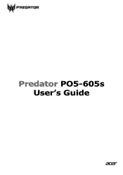 Acer Predator PO5-605s User Manual