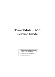 Acer TravelMate 8200 TravelMate 8200 Service Guide