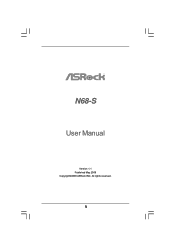 ASRock N68-S User Manual (VIA)