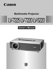 Canon LV-7225 /app/pdf/projector/lv5220-7220-7225_manual.pdf