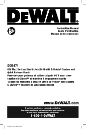 Dewalt DCD471B Instruction Manual