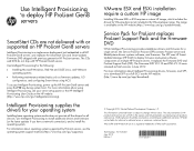 HP ProLiant ML310e Using Intelligent Provisioning to deploy servers not Smartstart and VMWare Install Information