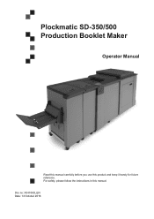 Konica Minolta AccurioPress C7100 Plockmatic SD-350/SD-500 System Operator Manual