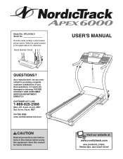 NordicTrack Apex 6000 Treadmill User Manual