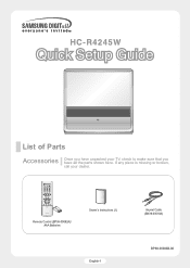 Samsung HC-R4245W Quick Guide (easy Manual) (ver.1.0) (English)