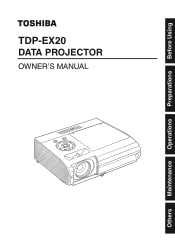 Toshiba TDP-EX20 User Manual
