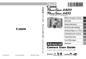 Canon A610 PowerShot A620 / A610 Camera User Guide Advanced