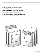 Frigidaire FRG5711KW Installation Instructions (All Languages)