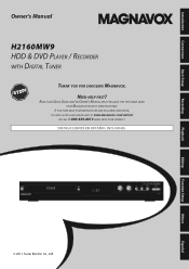 Magnavox H2160MW9 User manual,  English (US)