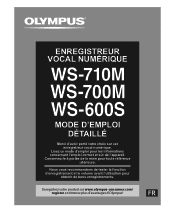 Olympus WS-700M WS-710M Mode d'emploi (Fran栩s)