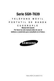Samsung T639 User Manual (SPANISH)