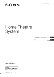 Sony HT-SS380 Operating Instructions