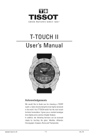 Tissot POCKET TOUCH User Manual