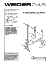 Weider 245 Bench Dutch Manual