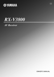 Yamaha RX-V3800 Owner's Manual