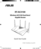 Asus RT-AC3100 ASUS RT-AC3100 QSG Quick Start Guide for English
