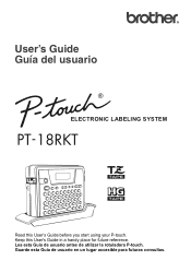 Brother International PT-18RKT Users Manual - English and Spanish