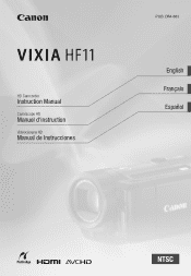 Canon HF11 VIXIA HF11 Instruction Manual