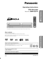 Panasonic DMR-EZ37VS DMREZ37V User Guide