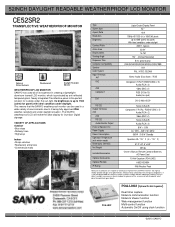 Sanyo CE52SR2 Print Specs