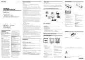 Sony PCWA-AR300 Read This First Guide