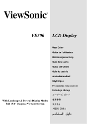 ViewSonic VE500 User Manual